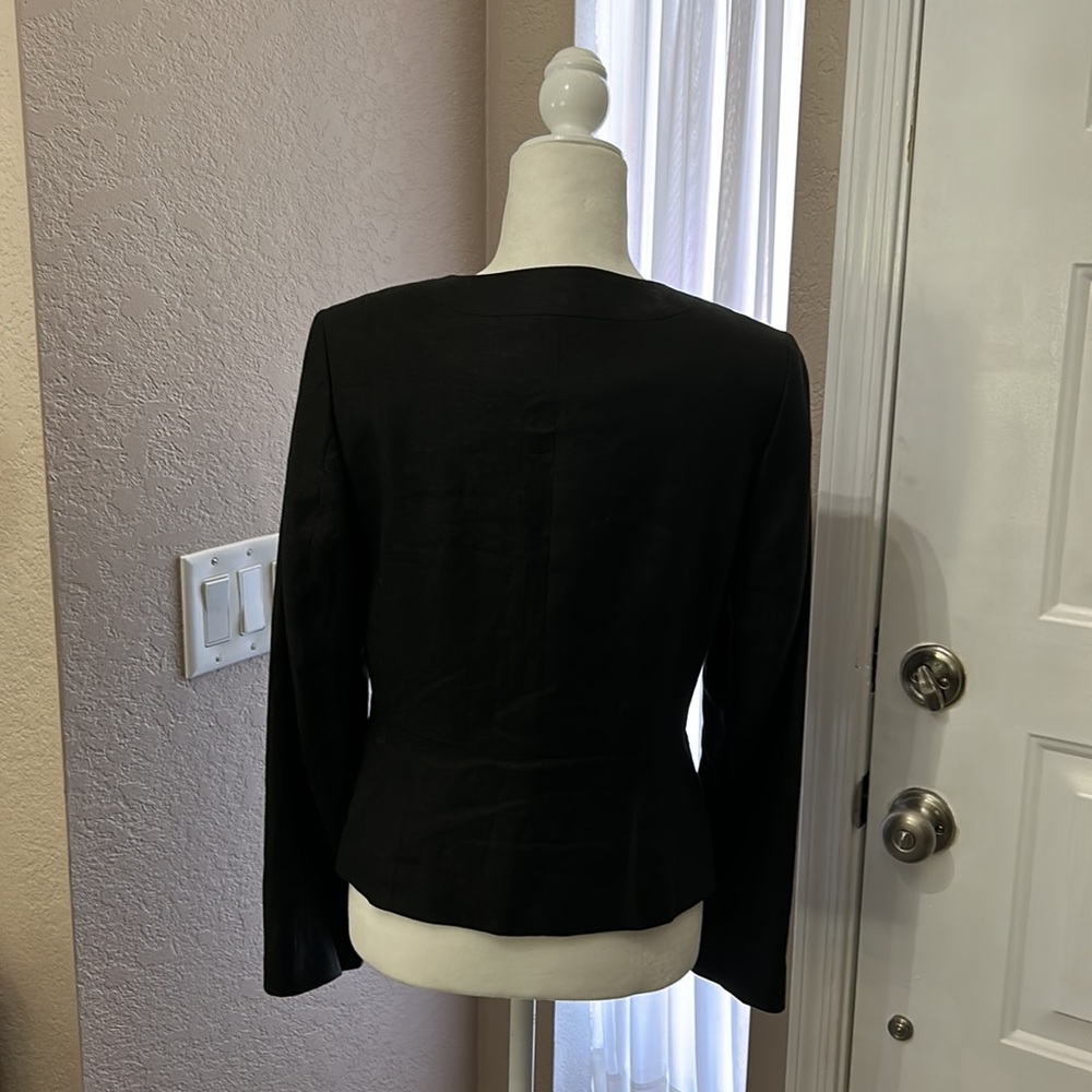 100% Linen Black Jacket - Picture 3 of 6